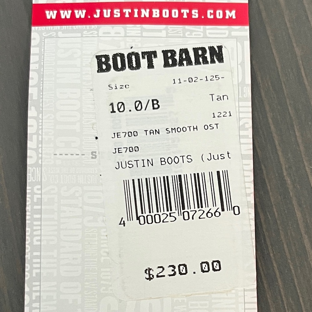 JUSTIN BOOTS WOMENS TAN SMOOTH OSTRICH WESTERN BOOTS SQUARE TOE SIZE 10 LIKE NEW - Picture 8 of 8